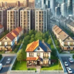 Split image of suburban home